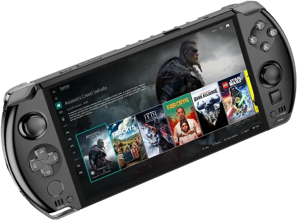 Win 4 2024 Handheld Gaming PC with AMD Ryzen 7 8840U, 8C/16T, 5.1GHz, Radeon 780M, 32GB LPDDR5X RAM, 2TB SSD, 6" 1080P Display, OcuLink Slide up Backlit Keyboard, The Best Portable Gaming Console