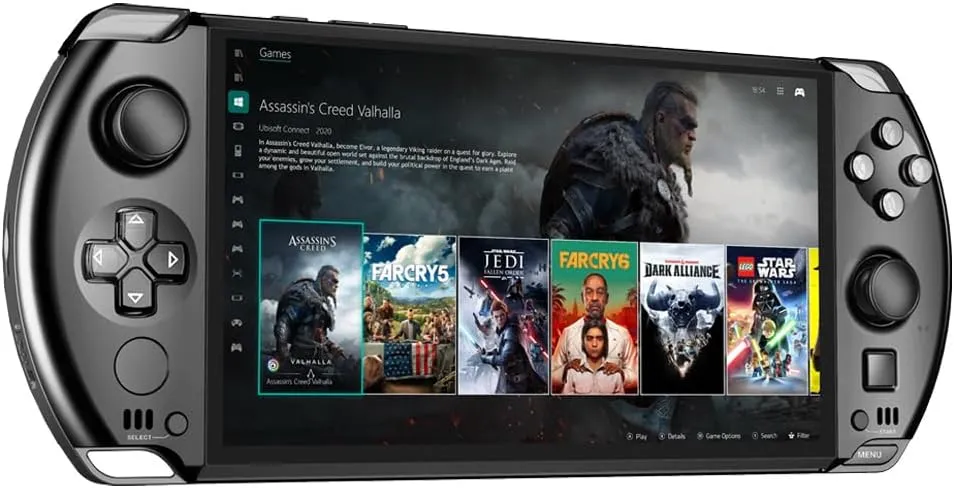 Win 4 2024 Handheld Gaming PC with AMD Ryzen 7 8840U, 8C/16T, 5.1GHz, Radeon 780M, 32GB LPDDR5X RAM, 2TB SSD, 6" 1080P Display, OcuLink Slide up Backlit Keyboard, The Best Portable Gaming Console