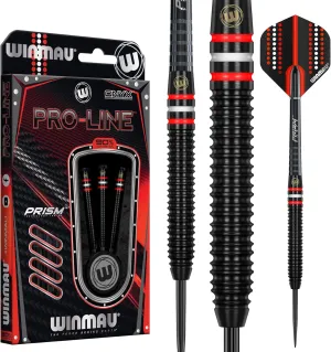 Winmau Pro-Line Tungsten Steeltip Dart Set 24 gram with Prism Alpha Flights and Prism Force Shafts (Stems)