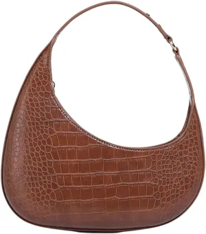 Women Armpit Bag PU Leather Shoulder Bag Half Moon Bag Trend Commuting Bag Fashion Handbag All-Matching Underarm Bag