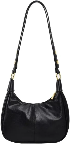 Women Crescents Shoulder Bag PU Leather Armpit Bag Handbag and Purse Autumn Winter Crossbody Bag Work Bag for Daily