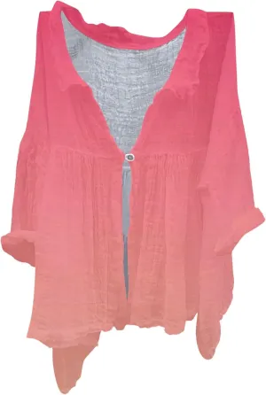 Women Oversized Button Down Shirts Long Sleeve Cotton Linen Tops for Women Loose Fit V Neck Cotton Linen Shirt