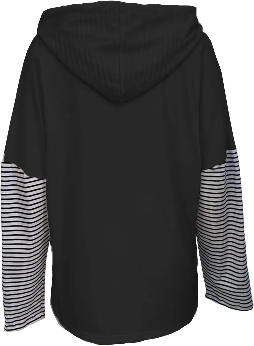 Women Oversized Sweatshirts 2024 Trendy Block Color Drawstring Pullover Hoodies Casual Fall Fashion Clothes