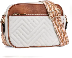 Women's crossbody bag,Checkerboard pattern color-block crossbody bag,Color-blocked crossbody bag,Multi-function crossbody bag