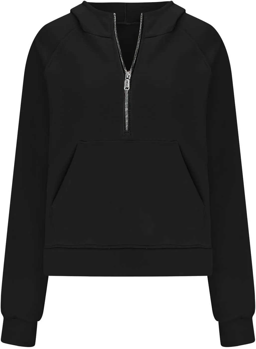 Womens Fall Fashion 2023 Long Sleeve Sweatshirts Cropped Pullover Fleece Quarter Zipper Hoodies Fall Outfits Clothes