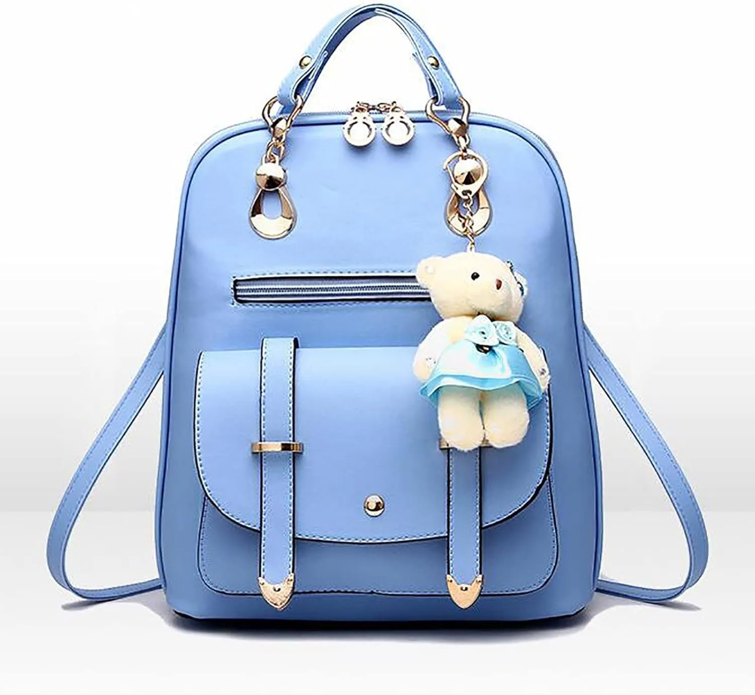Women's Function Casual Backpack Practical Zipper Casual Purpose Tote Backpacks Day Packs Lightweight for Women