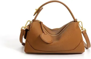 Women's Genuine Leather Handbag Stylish Shoulder Crossbody Armpit Bag Pillow Bag Versatile Hand Carry Hobo Togo Stylish