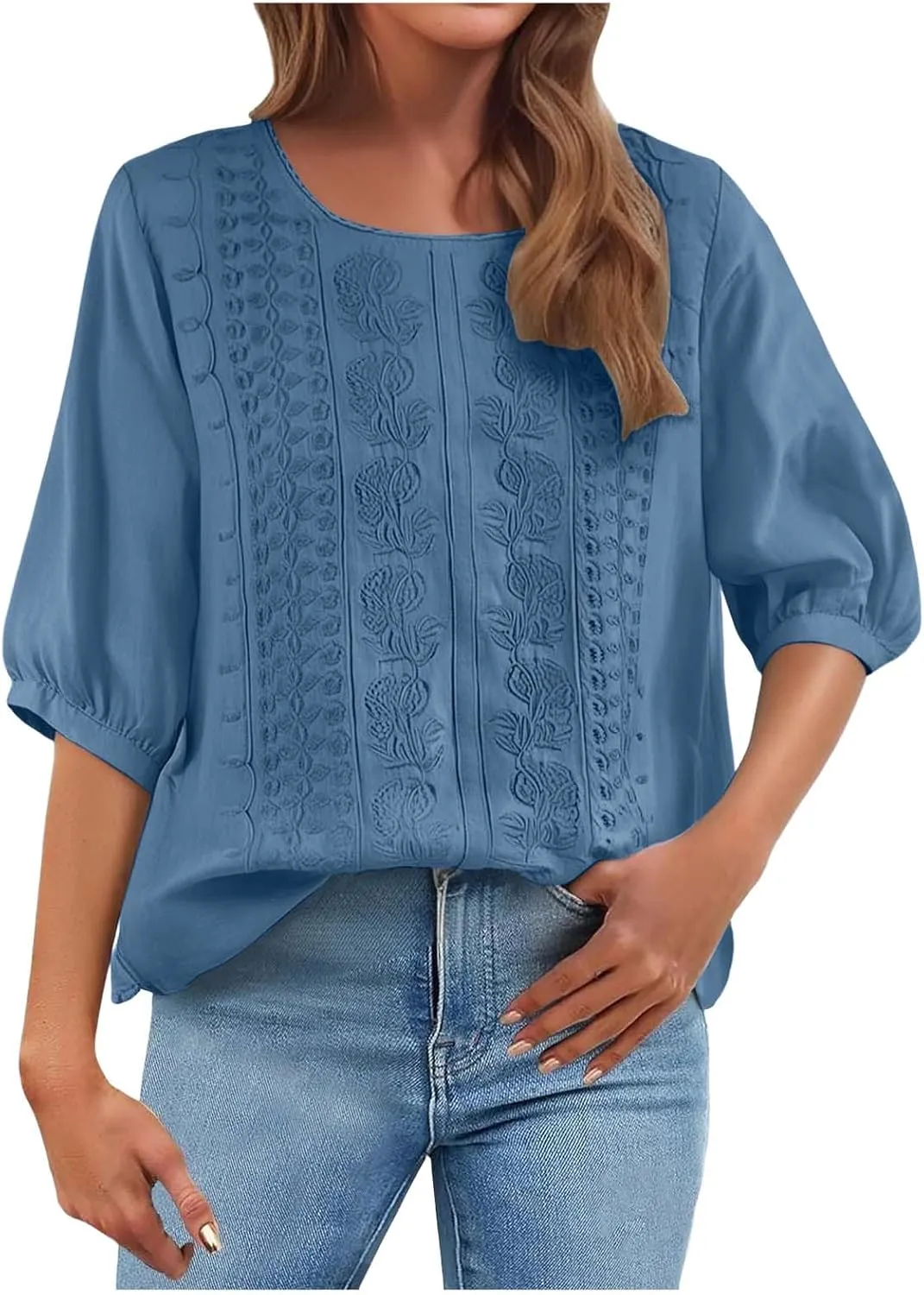 Women's Linen Blouse Tops Summer Shirts Loose Casual Work Tops Blouses Cotton Blouse Linen Shirt Roll Up Sleeve