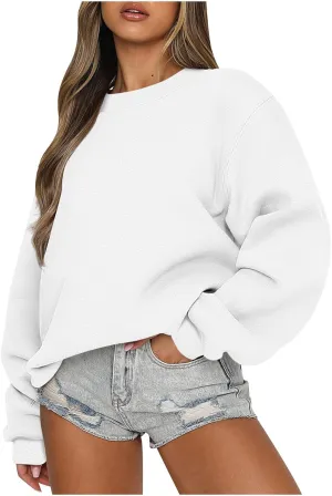 Womens Oversized Sweatshirts Long Sleeve Crew Neck Pullover Sweatshirt Casual Outfits 2023 Fashion Fall Clothes