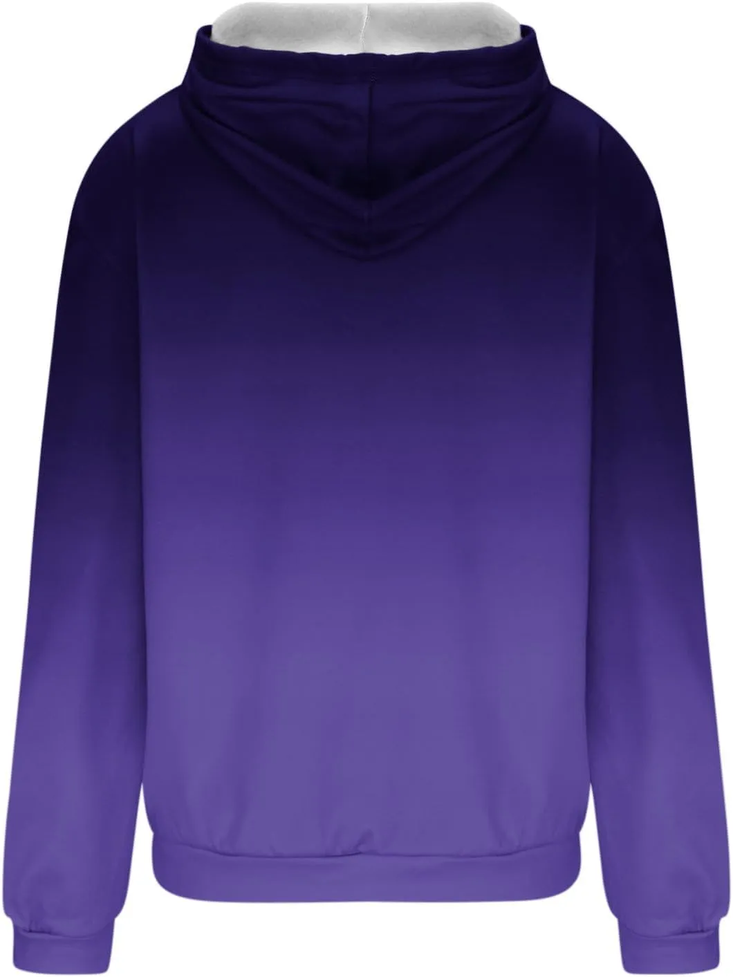 Womens Plus Size Hoodie Sweatshirt 2024 Fall Fashion Gradient Color Hooded Sweatshirt Loose Long Sleeve Pullover Tops