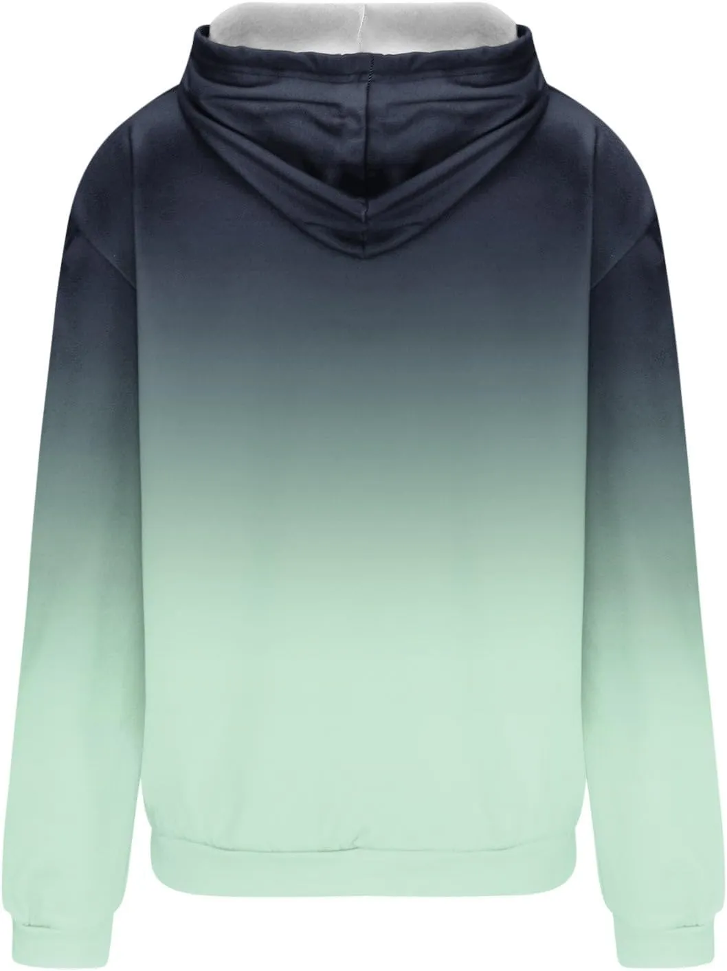 Womens Plus Size Hoodie Sweatshirt 2024 Fall Fashion Gradient Color Hooded Sweatshirt Loose Long Sleeve Pullover Tops