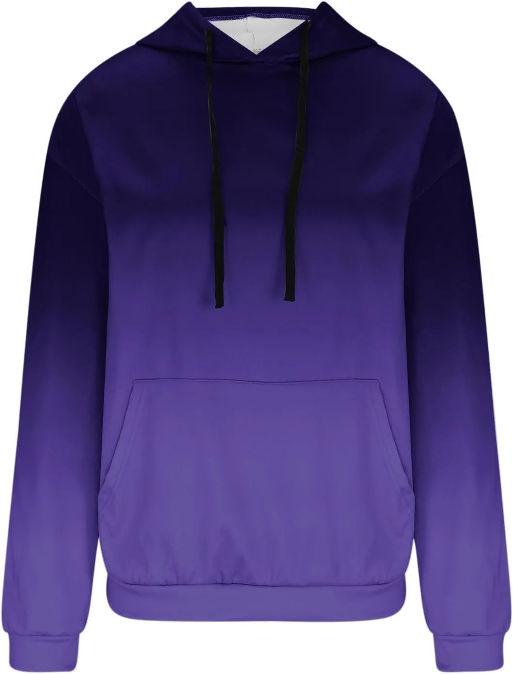 Womens Plus Size Hoodie Sweatshirt 2024 Fall Fashion Gradient Color Hooded Sweatshirt Loose Long Sleeve Pullover Tops