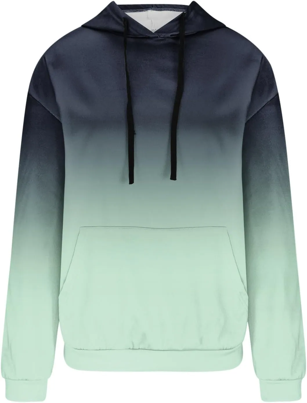Womens Plus Size Hoodie Sweatshirt 2024 Fall Fashion Gradient Color Hooded Sweatshirt Loose Long Sleeve Pullover Tops