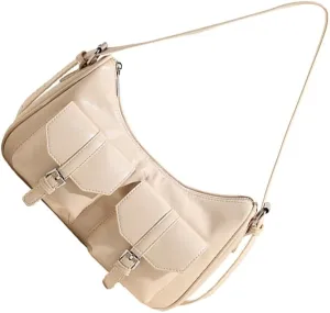 Womens Retro Shoulder Bag Purse Commuting Bag PU Leather Crossbody Bag Korean Styles Armpit Bag Multi-Pockets Handbags