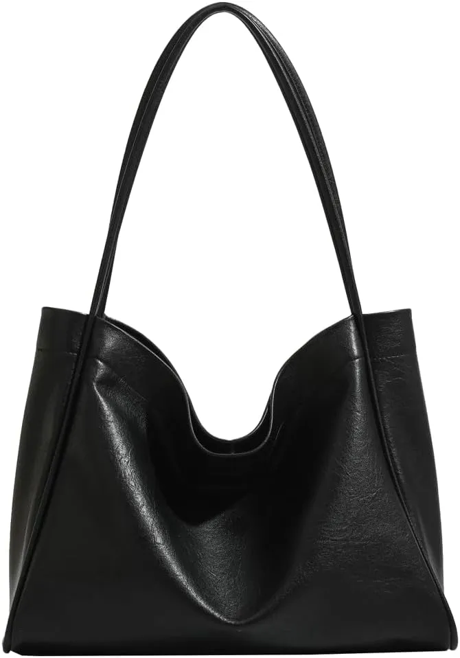 Womens Retro Tote Bag Soft Vegan Leather Shoulder Bag Large Purse Y2k Handbag Casual Work Top Handle Satchel