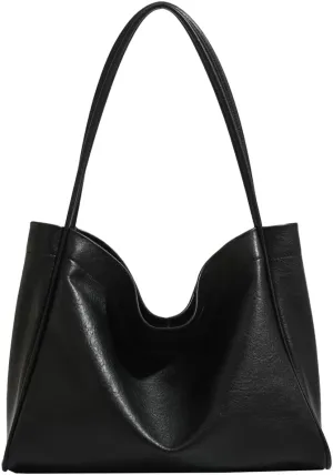 Womens Retro Tote Bag Soft Vegan Leather Shoulder Bag Large Purse Y2k Handbag Casual Work Top Handle Satchel