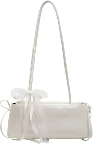 Women's shoulder bag,niche design armpit bag,ballet style purse with silk scarf,for date and party