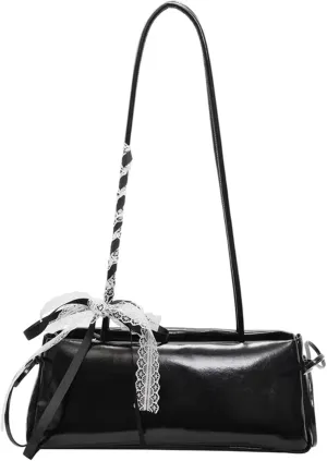 Women's shoulder bag,niche design armpit bag,ballet style purse with silk scarf,for date and party