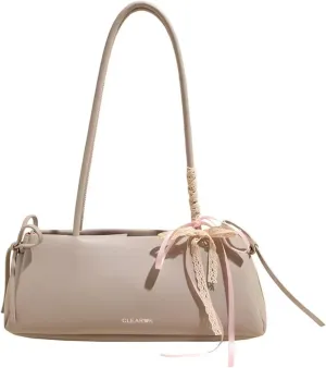 Women's shoulder bag,niche design armpit bag,ballet style purse with silk scarf,for date and party