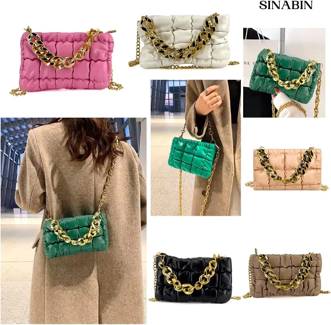 Women's simple pleated shoulder bag women's bag fashion texture diagonal checkered small square bag