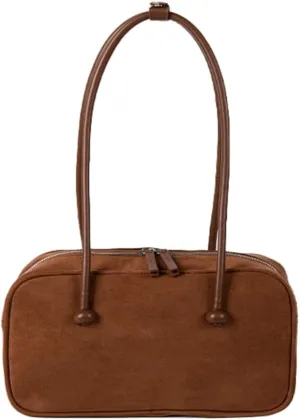 Womens Solid Color Shoulder Bag Retro Underarm Bag Korean Styles Armpit Bag Vintage Top Handle Handbags Commuting Bag