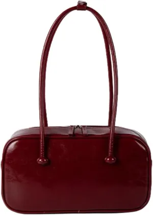 Womens Solid Color Shoulder Bag Retro Underarm Bag Korean Styles Armpit Bag Vintage Top Handle Handbags Commuting Bag
