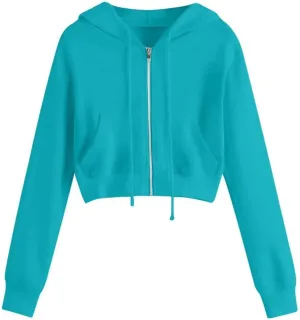 Womens Zip Up Hoodies Cat Ear Fall Fashion Outfits Y2k Hoodie Cropped Lightweight Jackets Workout Zi