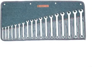 Wright Tool 758 Metric Combination Wrench Set, 7mm - 24mm (18-Piece), Silver