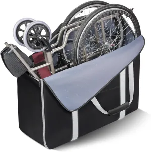 Ytonet Wheelchair Bag, Wheelchair Accessories Designed for Foldable Wheelchairs, With dimensions of 33.3"L x 11"W x 31.5"H, Water-Resistant Walker Bag Rollator Accessories, Portable for Car TSA Travel