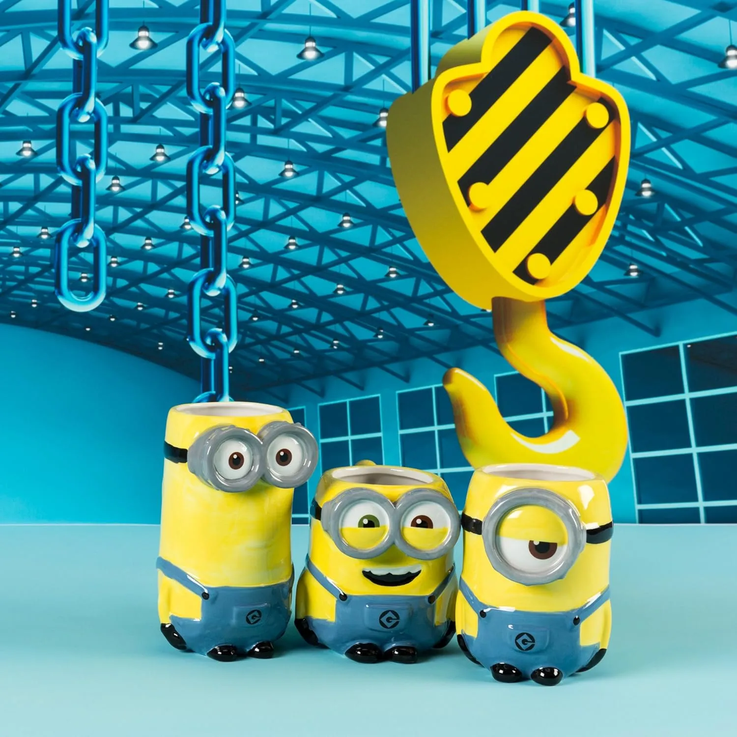 Zak Designs Despicable Me Kevin Minion 3D Sculpted Ceramic Coffee Mug for Hot Drinks, 14 oz