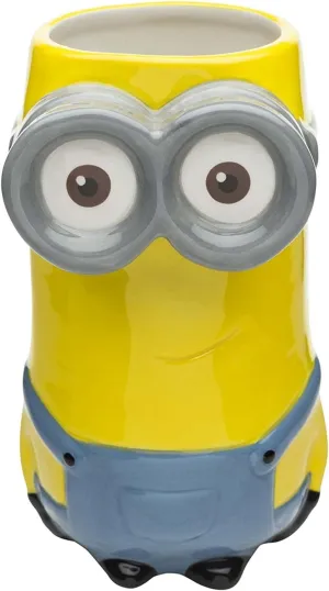 Zak Designs Despicable Me Kevin Minion 3D Sculpted Ceramic Coffee Mug for Hot Drinks, 14 oz