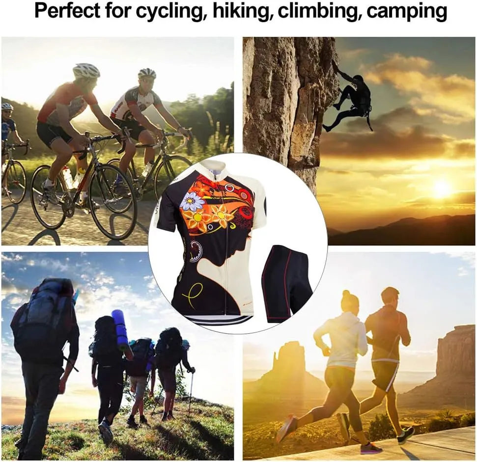 ZEROBIKE® Women's Short Sleeve Cycling Jersey Jacket Cycling Shirt Quick Dry Breathable Mountain Clothing Bike Top