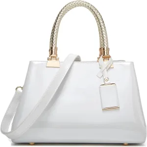 ZiMing Patent Leather Handbags and Purses for Women Evening Bags Satchel Handbag Top Handel Bag Ladies Shoulder Crossbody Bag