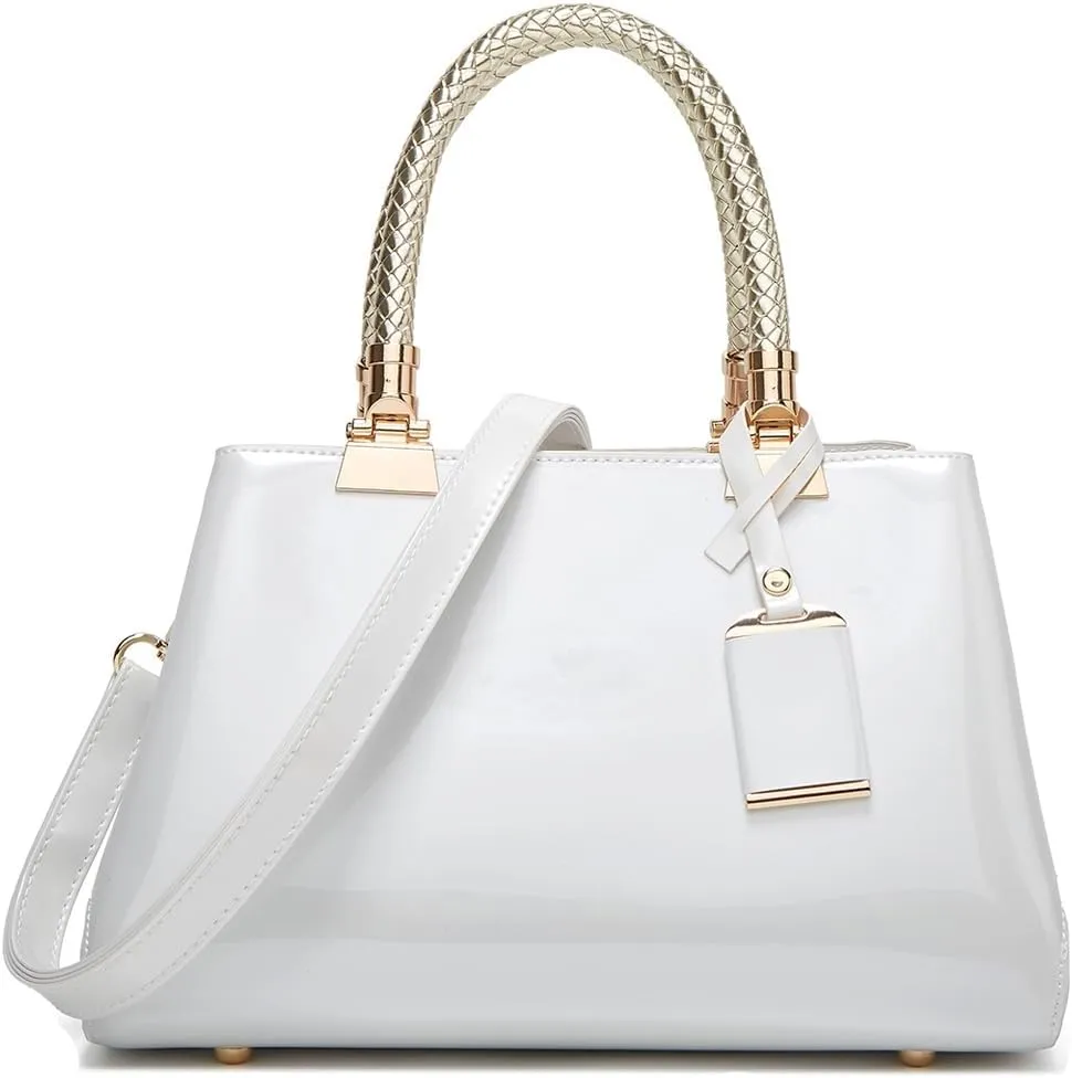 ZiMing Patent Leather Handbags and Purses for Women Evening Bags Satchel Handbag Top Handel Bag Ladies Shoulder Crossbody Bag
